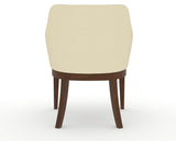 Canadel Modern Sophia Dining Chair in Cognac Washed, XZ Faux Leather, back view