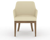 Canadel Modern Sophia Dining Chair in Pecan Washed, XZ Faux Leather, front view