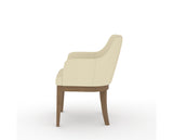 Canadel Modern Sophia Dining Chair in Pecan Washed, XZ Faux Leather, side view