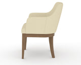 Canadel Modern Sophia Dining Chair in Pecan Washed, XZ Faux Leather, side view