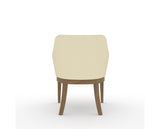 Canadel Modern Sophia Dining Chair in Pecan Washed, XZ Faux Leather, back view