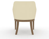 Canadel Modern Sophia Dining Chair in Pecan Washed, XZ Faux Leather, back view