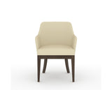 Canadel Modern Sophia Dining Chair in Hazelnut Washed, XZ Faux Leather, front view