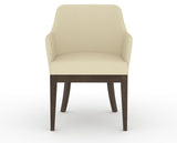 Canadel Modern Sophia Dining Chair in Hazelnut Washed, XZ Faux Leather, front view
