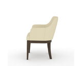 Canadel Modern Sophia Dining Chair in Hazelnut Washed, XZ Faux Leather, side view