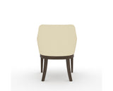 Canadel Modern Sophia Dining Chair in Hazelnut Washed, XZ Faux Leather, back view