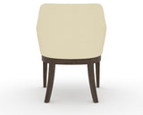 Canadel Modern Sophia Dining Chair in Hazelnut Washed, XZ Faux Leather, back view