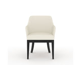 Canadel Modern Sophia Dining Chair in Dark Smoke, YJ Faux Leather, front view