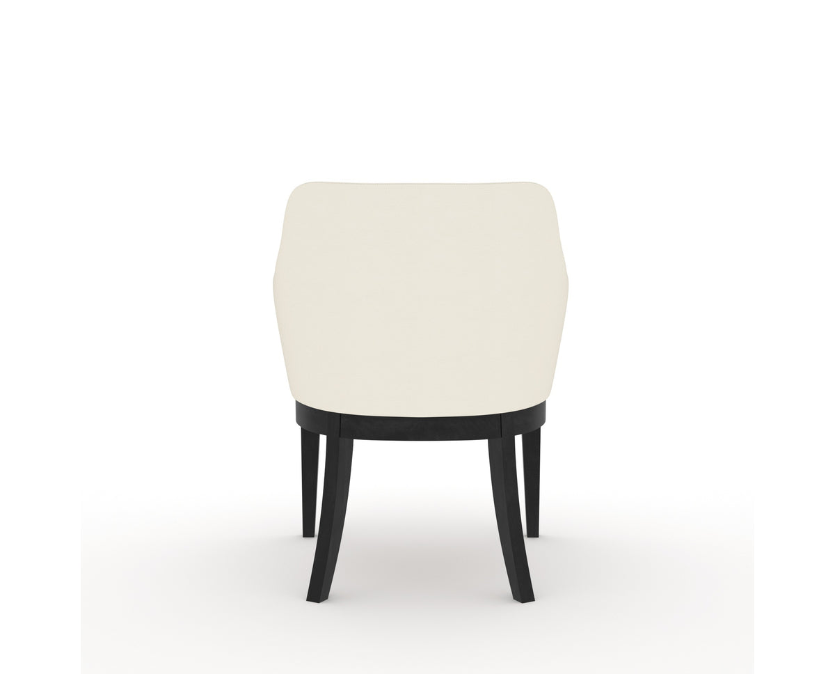 Canadel Modern Sophia Dining Chair in Dark Smoke, YJ Faux Leather, back view