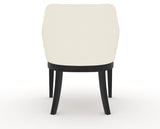 Canadel Modern Sophia Dining Chair in Dark Smoke, YJ Faux Leather, back view