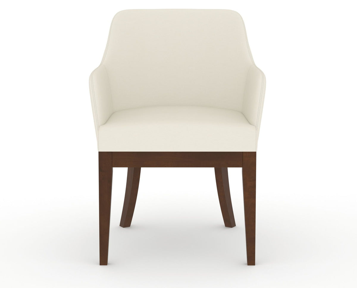 Canadel Modern Sophia Dining Chair in Cognac Washed, YJ Faux Leather, front view
