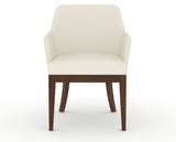 Canadel Modern Sophia Dining Chair in Cognac Washed, YJ Faux Leather, front view