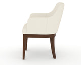 Canadel Modern Sophia Dining Chair in Cognac Washed, YJ Faux Leather, side view