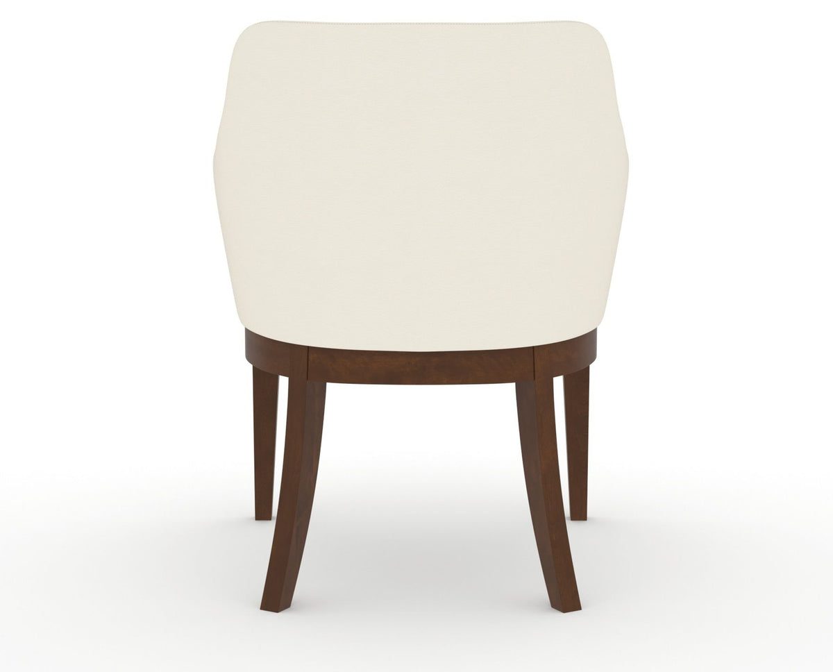 Canadel Modern Sophia Dining Chair in Cognac Washed, YJ Faux Leather, back view