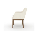 Canadel Modern Sophia Dining Chair in Pecan Washed, YJ Faux Leather, side view
