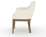 Canadel Modern Sophia Dining Chair in Pecan Washed, YJ Faux Leather, side view
