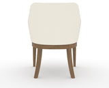 Canadel Modern Sophia Dining Chair in Pecan Washed, YJ Faux Leather, back view
