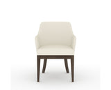 Canadel Modern Sophia Dining Chair in Hazelnut Washed, YJ Faux Leather, front view