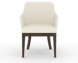 Canadel Modern Sophia Dining Chair in Hazelnut Washed, YJ Faux Leather, front view