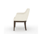 Canadel Modern Sophia Dining Chair in Hazelnut Washed, YJ Faux Leather, side view