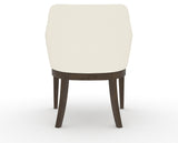 Canadel Modern Sophia Dining Chair in Hazelnut Washed, YJ Faux Leather, back view