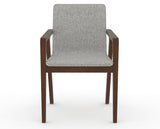 Canadel Downtown Tova Dining Chair in Cognac Washed, 7C Fabric, front view