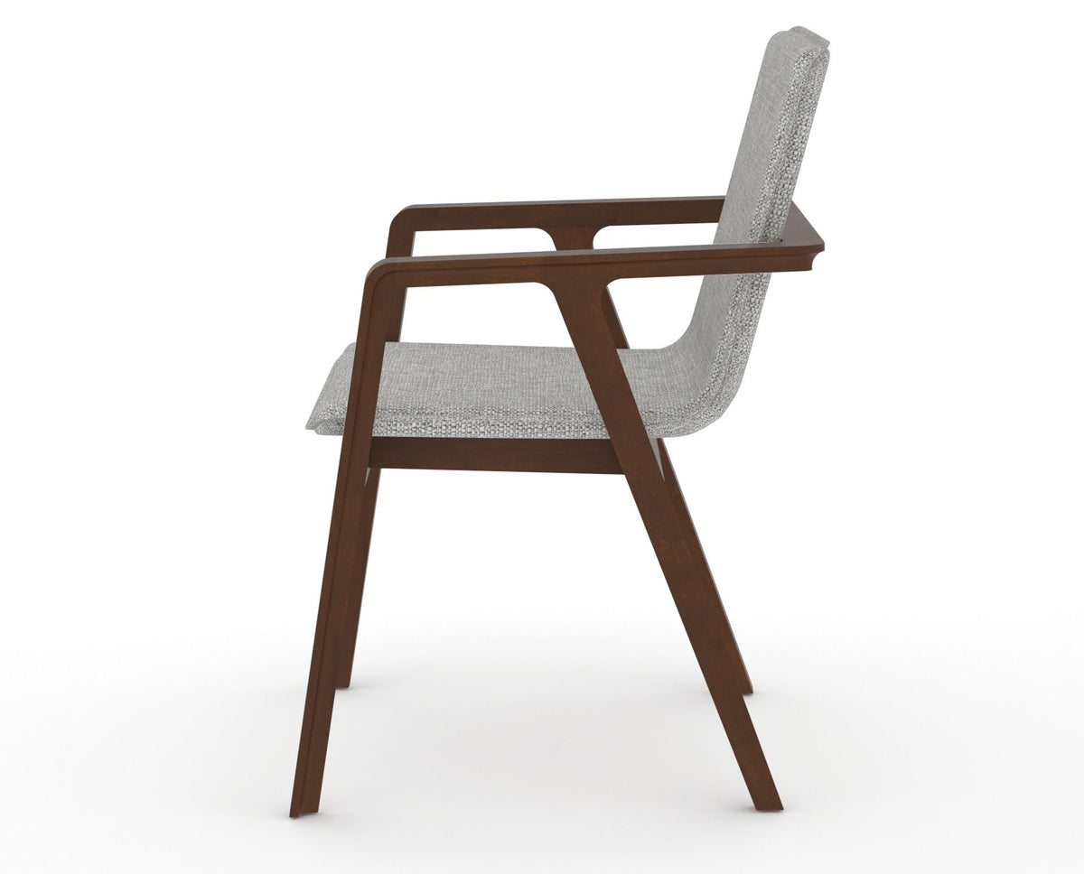 Canadel Downtown Tova Dining Chair in Cognac Washed, 7C Fabric, side view