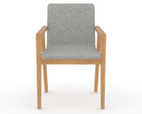 Canadel Downtown Tova Dining Chair in Caramel Washed, 7C Fabric, front view