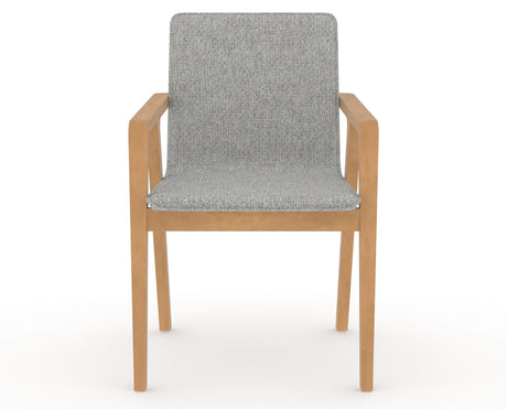 Canadel Downtown Tova Dining Chair in Caramel Washed, 7C Fabric, front view