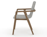 Canadel Downtown Tova Dining Chair in Pecan Washed, 7C Fabric, side view