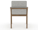 Canadel Downtown Tova Dining Chair in Pecan Washed, 7C Fabric, back view