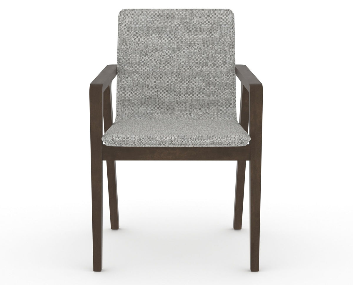 Canadel Downtown Tova Dining Chair in Hazelnut Washed, 7C Fabric, front view
