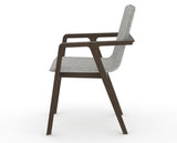 Canadel Downtown Tova Dining Chair in Hazelnut Washed, 7C Fabric, side view