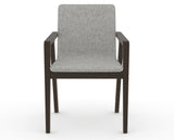 Canadel Downtown Tova Dining Chair in Davy's Grey, 7C Fabric, front view