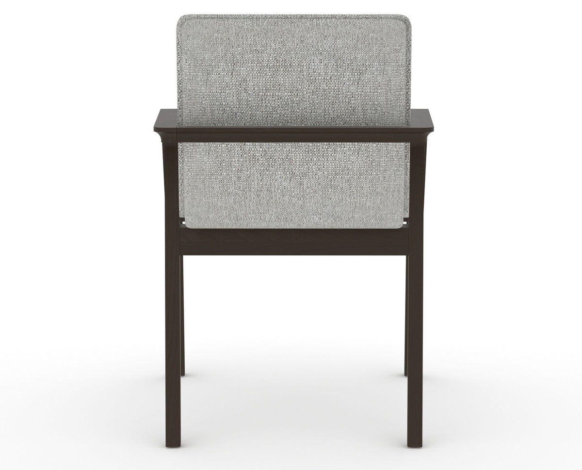 Canadel Downtown Tova Dining Chair in Davy's Grey, 7C Fabric, back view