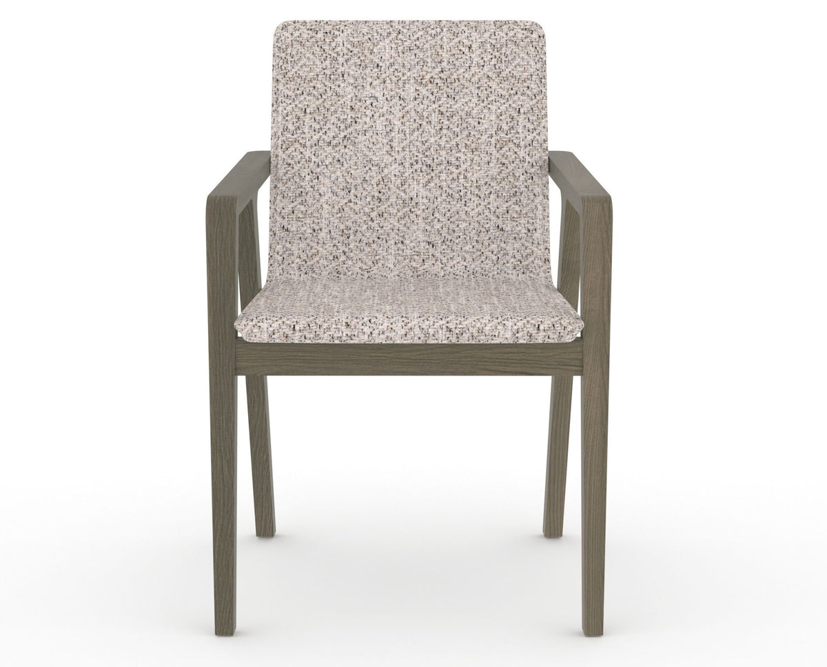 Canadel Downtown Tova Dining Chair in Shadow, FP Crypton®, front view