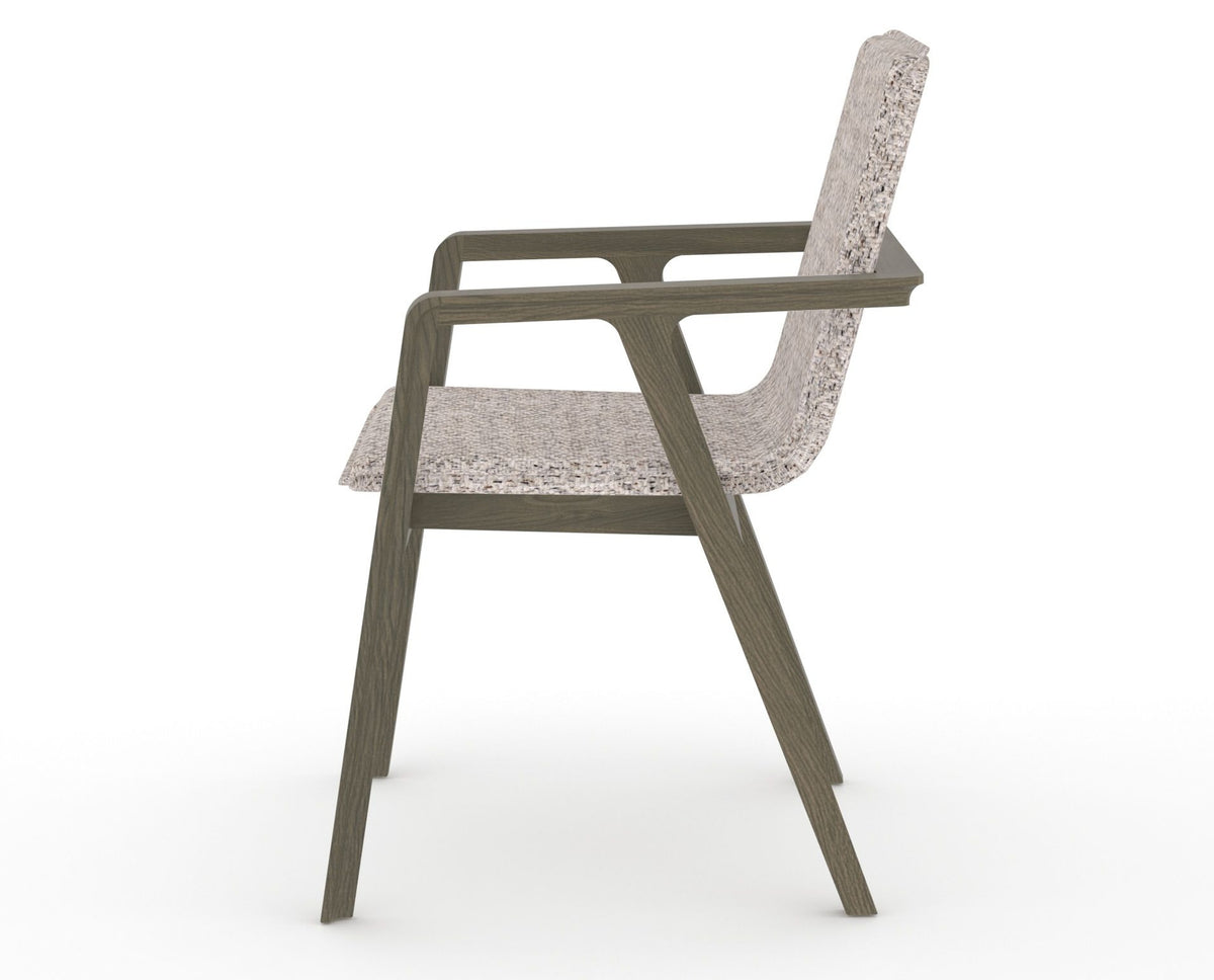 Canadel Downtown Tova Dining Chair in Shadow, FP Crypton®, side view