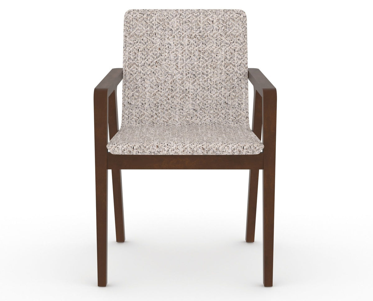 Canadel Downtown Tova Dining Chair in Cognac Washed, FP Crypton®, front view