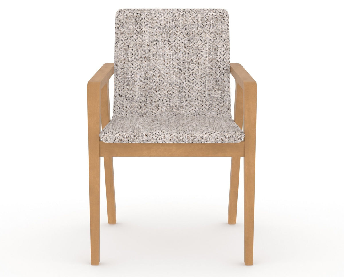 Canadel Downtown Tova Dining Chair in Caramel Washed, FP Crypton®, front view