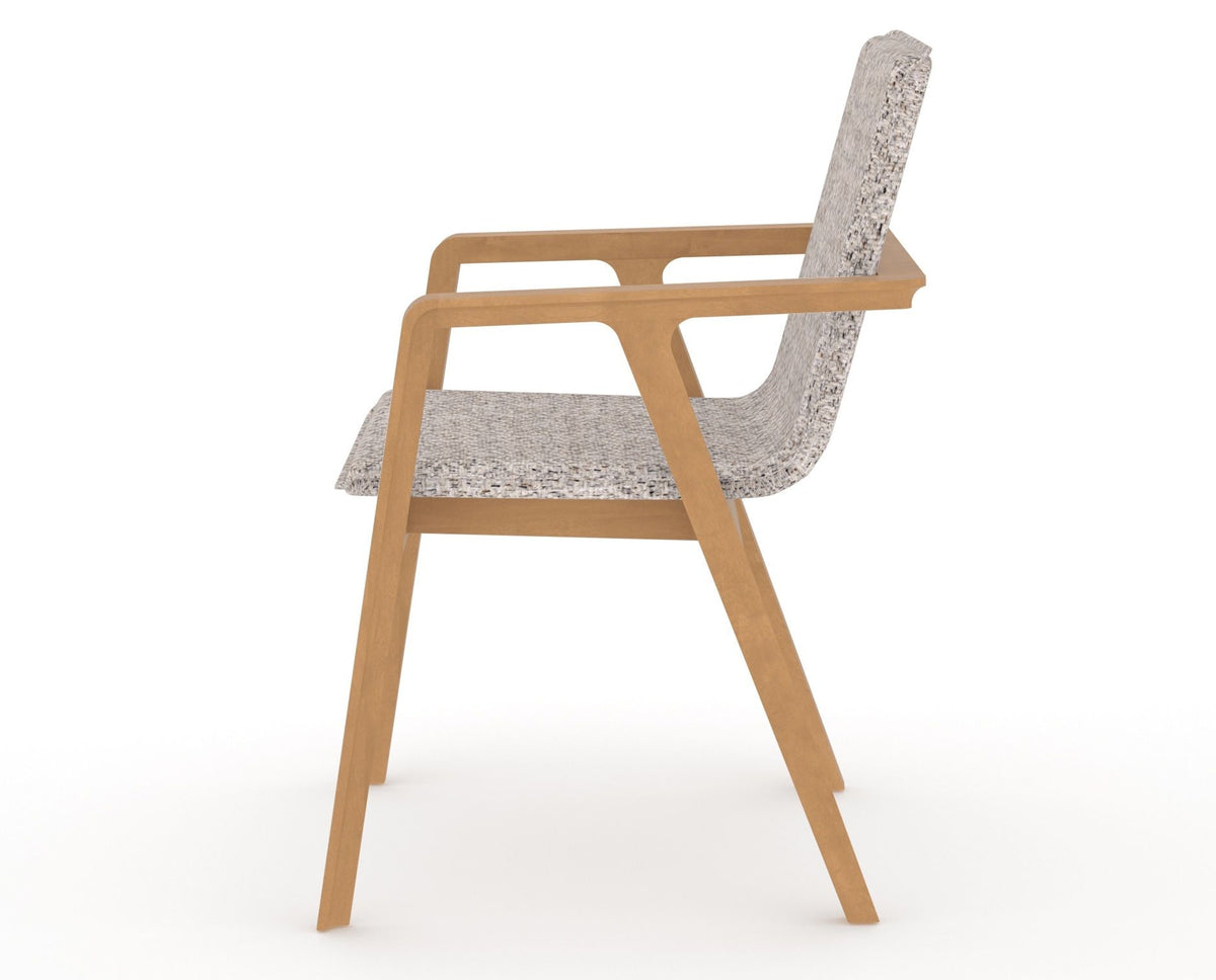 Canadel Downtown Tova Dining Chair in Caramel Washed, FP Crypton®, side view