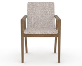 Canadel Downtown Tova Dining Chair in Pecan Washed, FP Crypton®, front view