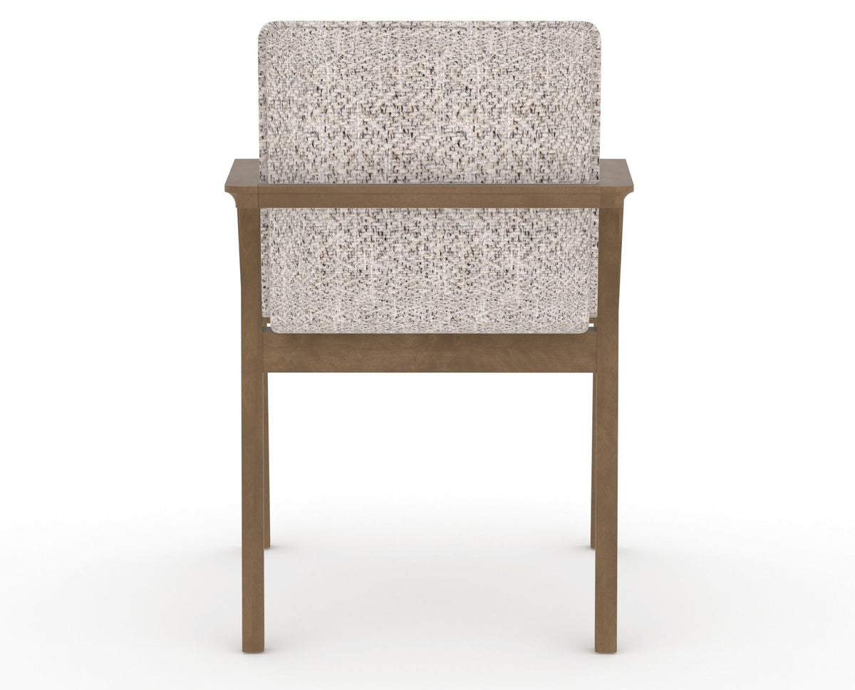 Canadel Downtown Tova Dining Chair in Pecan Washed, FP Crypton®, back view