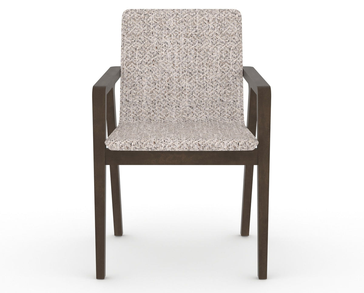 Canadel Downtown Tova Dining Chair in Hazelnut Washed, FP Crypton®, front view