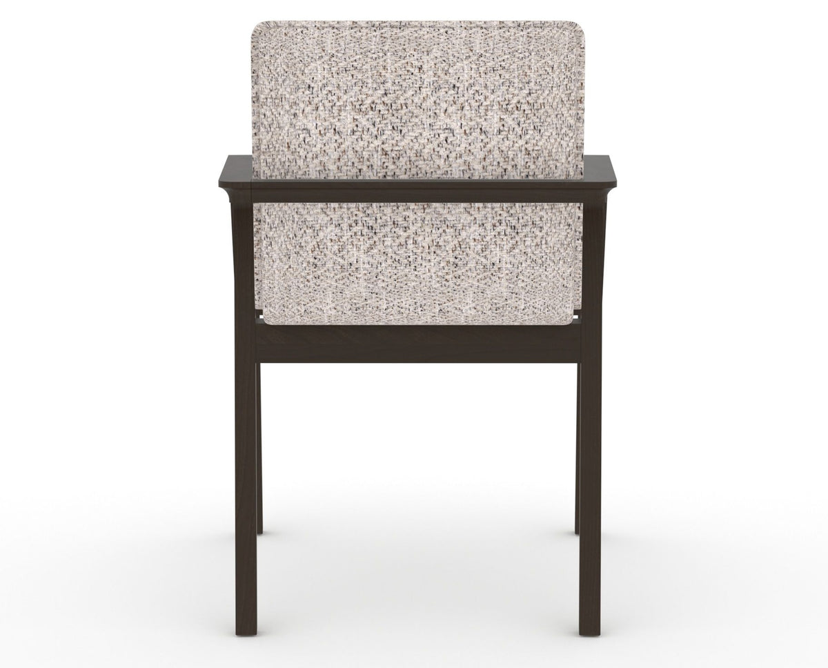 Canadel Downtown Tova Dining Chair in Davy's Grey, FP Crypton®, back view