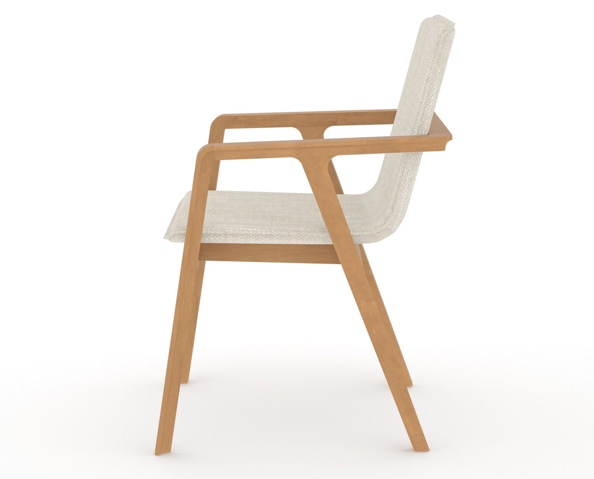 Canadel Downtown Tova Dining Chair in Caramel Washed, FT InsideOut®, side view