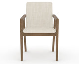 Canadel Downtown Tova Dining Chair in Pecan Washed, FT InsideOut®, front view
