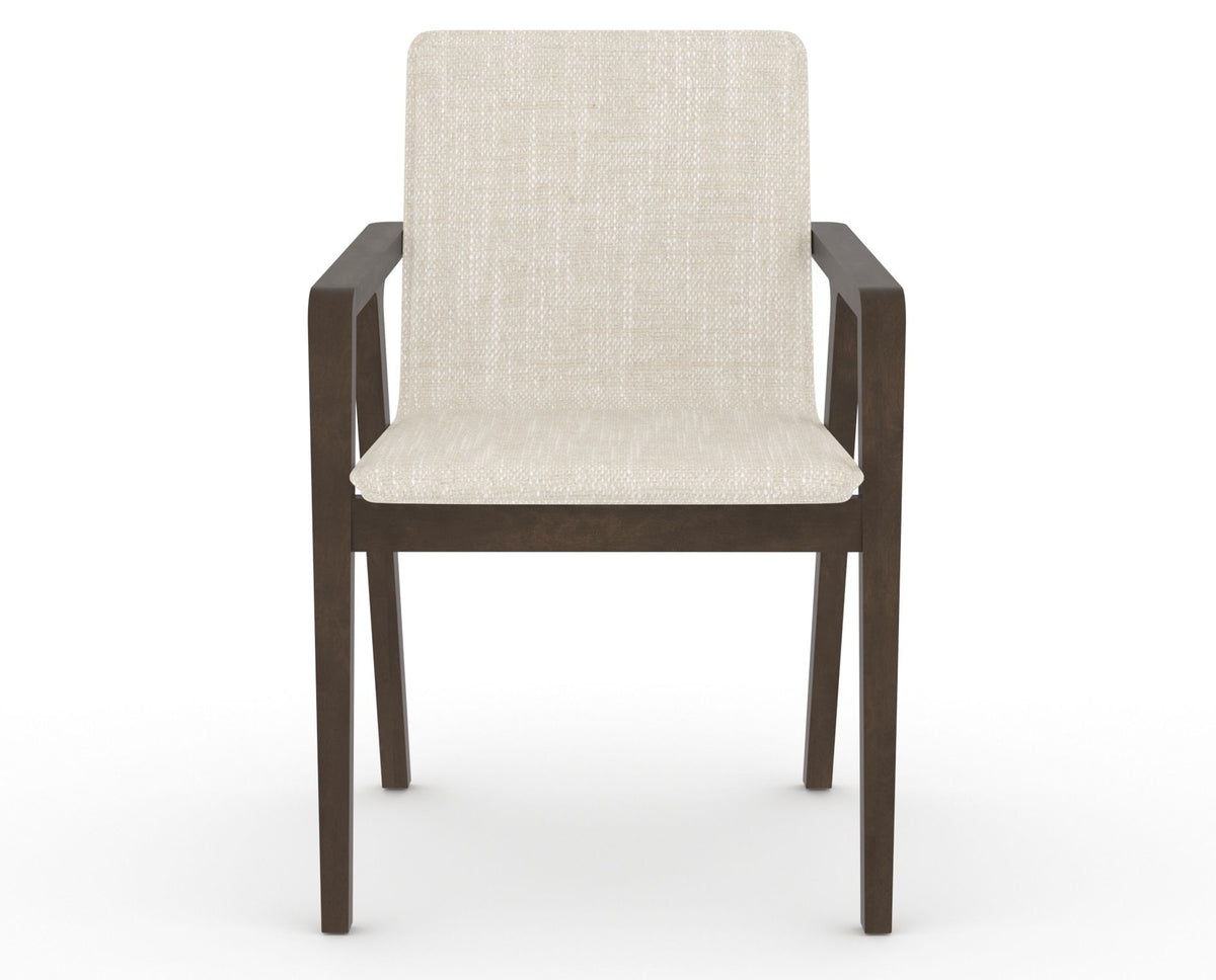Canadel Downtown Tova Dining Chair in Hazelnut Washed, FT InsideOut®, front view