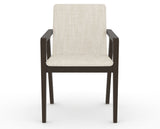 Canadel Downtown Tova Dining Chair in Davy's Grey, FT InsideOut®, front view