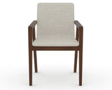 Canadel Downtown Tova Dining Chair in Cognac Washed, TB Fabric, front view