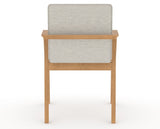 Canadel Downtown Tova Dining Chair in Caramel Washed, TB Fabric, back view